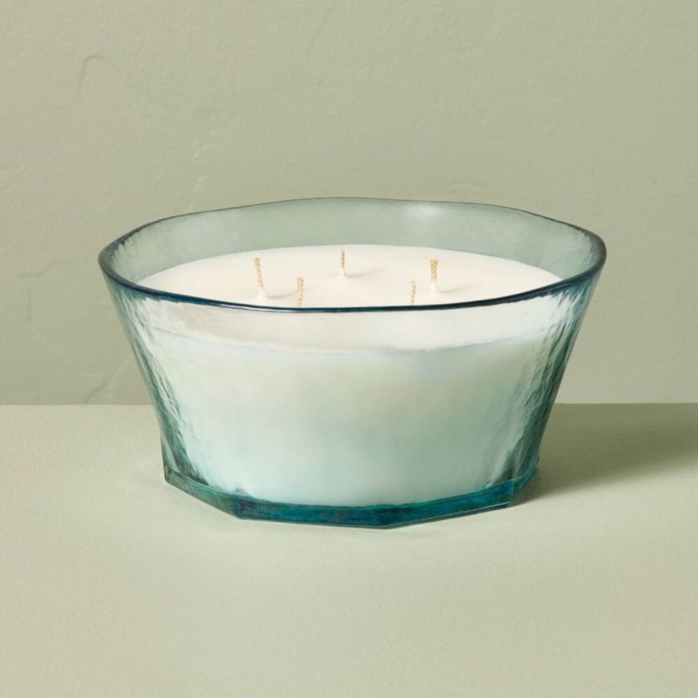 Hearth 5-Wick Sun and Citron Magnolia Scented Jar  Blue
